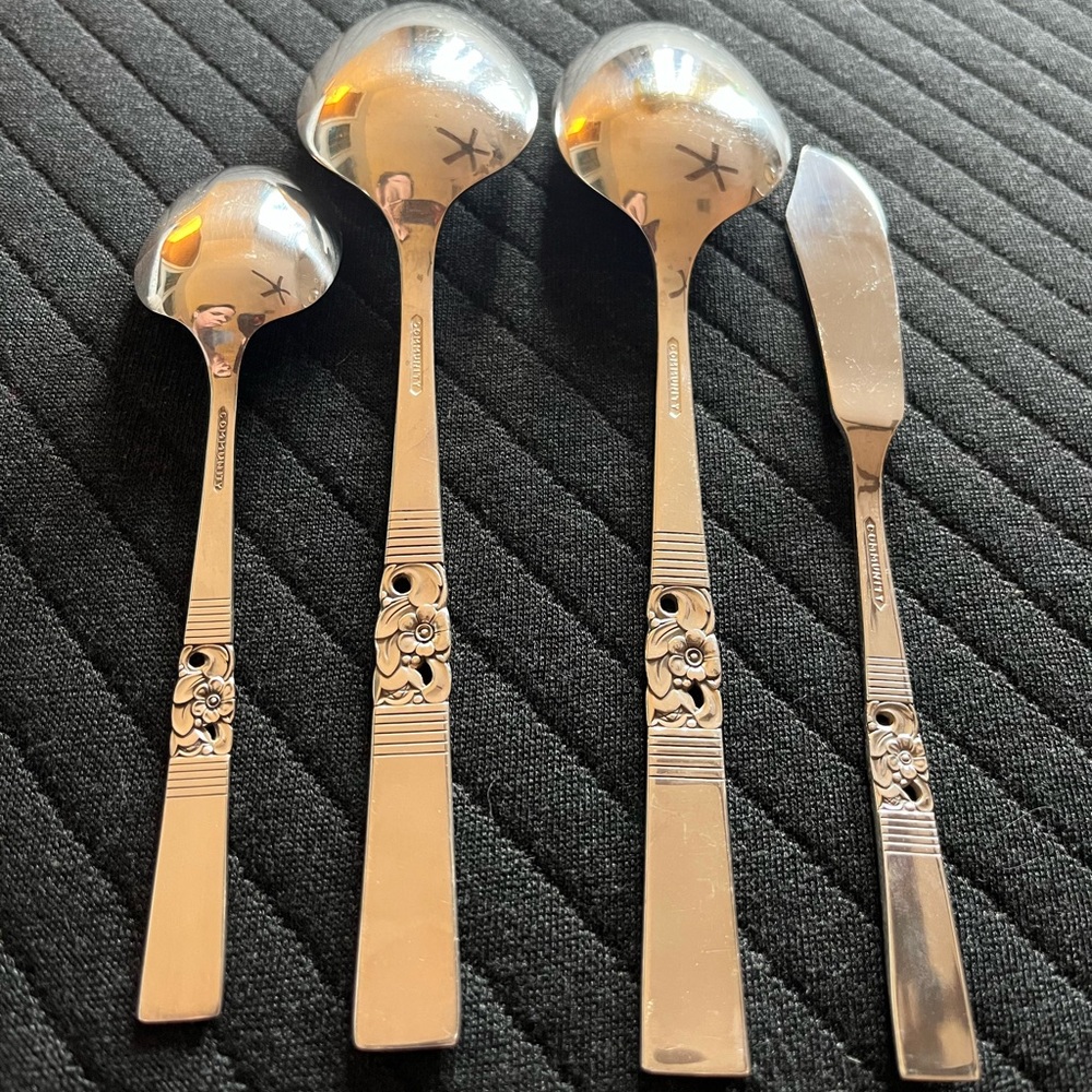 Oneida Community silver-plate serving Set: Morning Star pattern - Picture 2 of 4